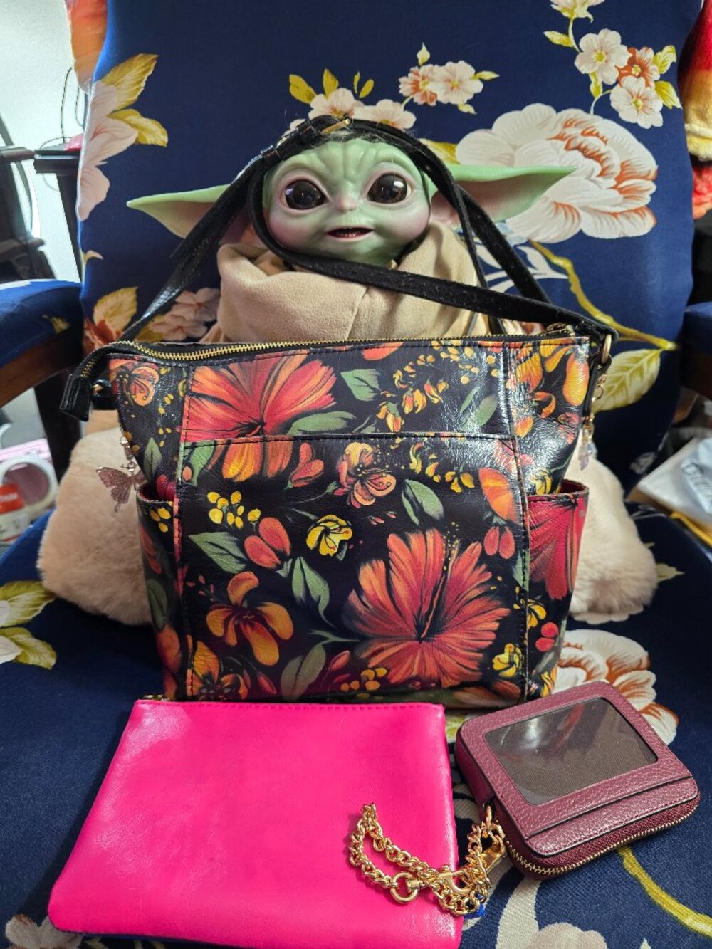 Patricia Nash Aveley Tropical Escape Crossbody bag & Coach wallet